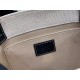 Chloe Small Woody Tote Bag in Canvas with Black Leather Strips