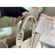 Chloe Medium Woody Tote Bag in Canvas with Beige Leather Strips