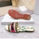 Dior Dway Slides In Green Kaleidiorscopic Embroidered Cotton