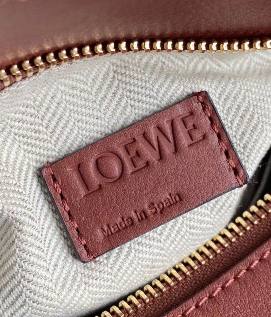 Loewe Puzzle Small Bag In Multicolour Purple Calfskin