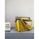 Loewe Puzzle Small Bag In Multicolour Ochre Calfskin