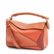 Loewe Puzzle Small Bag In Multicolour Orange Calfskin