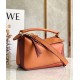 Loewe Puzzle Small Bag In Multicolour Orange Calfskin