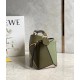 Loewe Puzzle Small Bag In Multicolour Green Calfskin