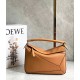 Loewe Puzzle Small Bag In Brown Grained Calfskin