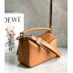 Loewe Puzzle Small Bag In Brown Grained Calfskin