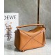 Loewe Puzzle Small Bag In Brown Grained Calfskin