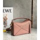 Loewe Puzzle Small Bag In Dark Blush Grained Calfskin