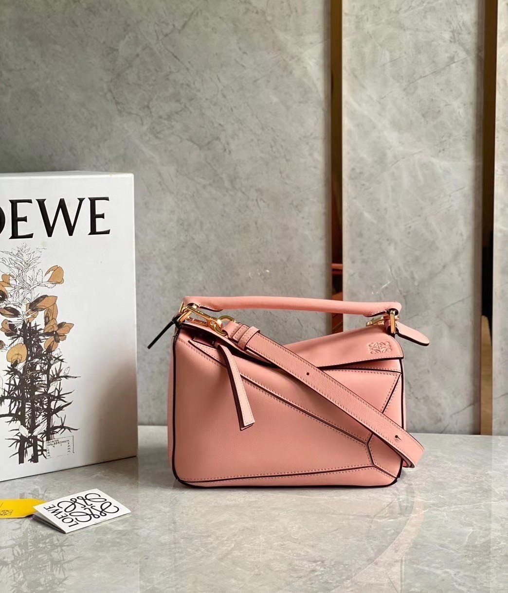 Loewe Puzzle Small Bag In Blossom Classic Calfskin