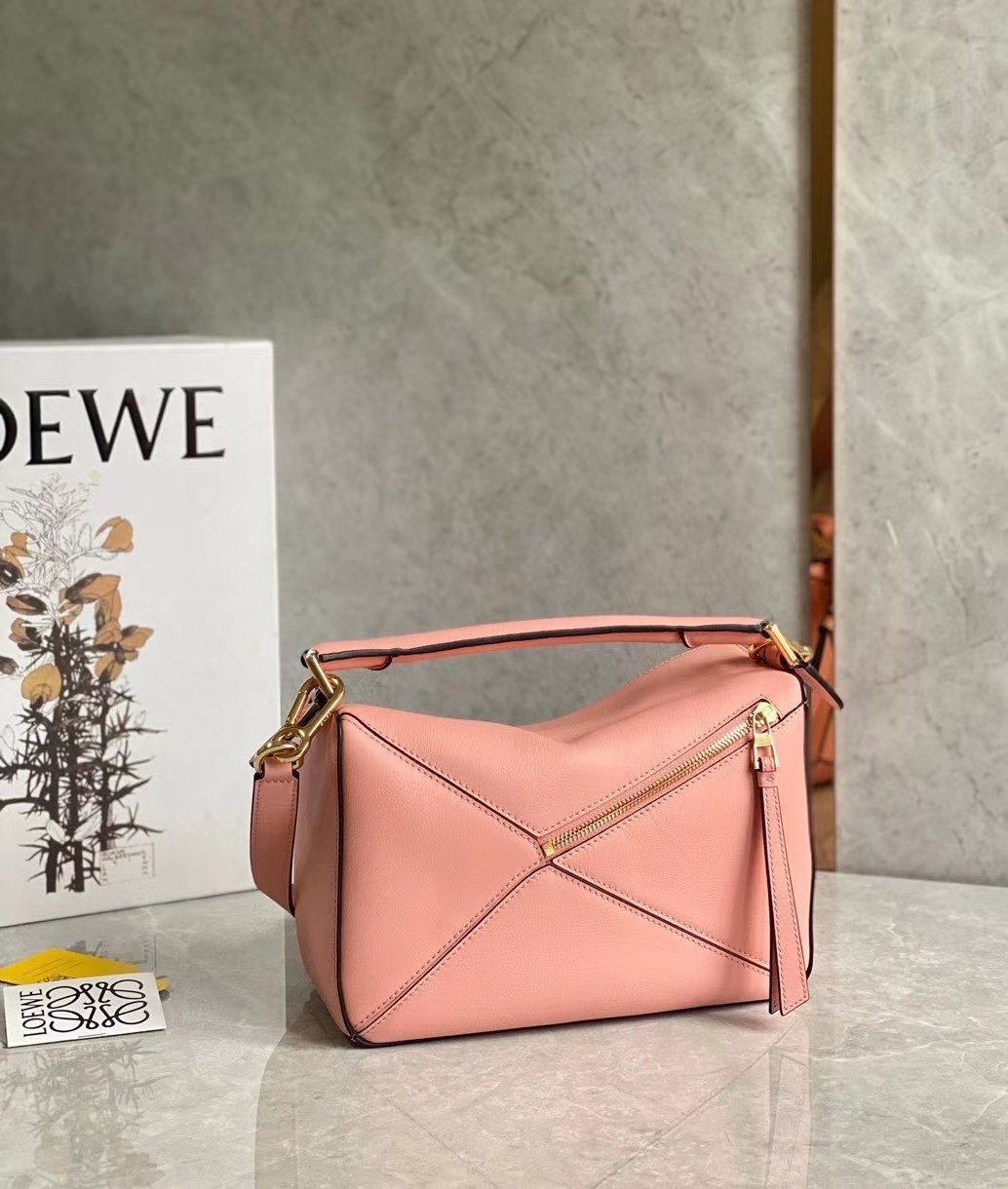 Loewe Puzzle Small Bag In Blossom Classic Calfskin