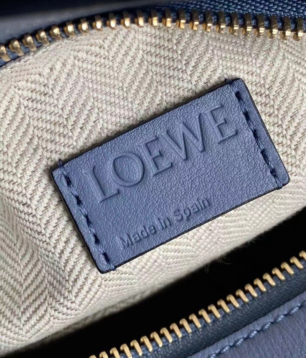 Loewe Puzzle Small Bag In Atlantic Blue Classic Calfskin