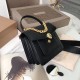 Bvlgari Serpenti Forever Small Top Handle Bag with Chain Black