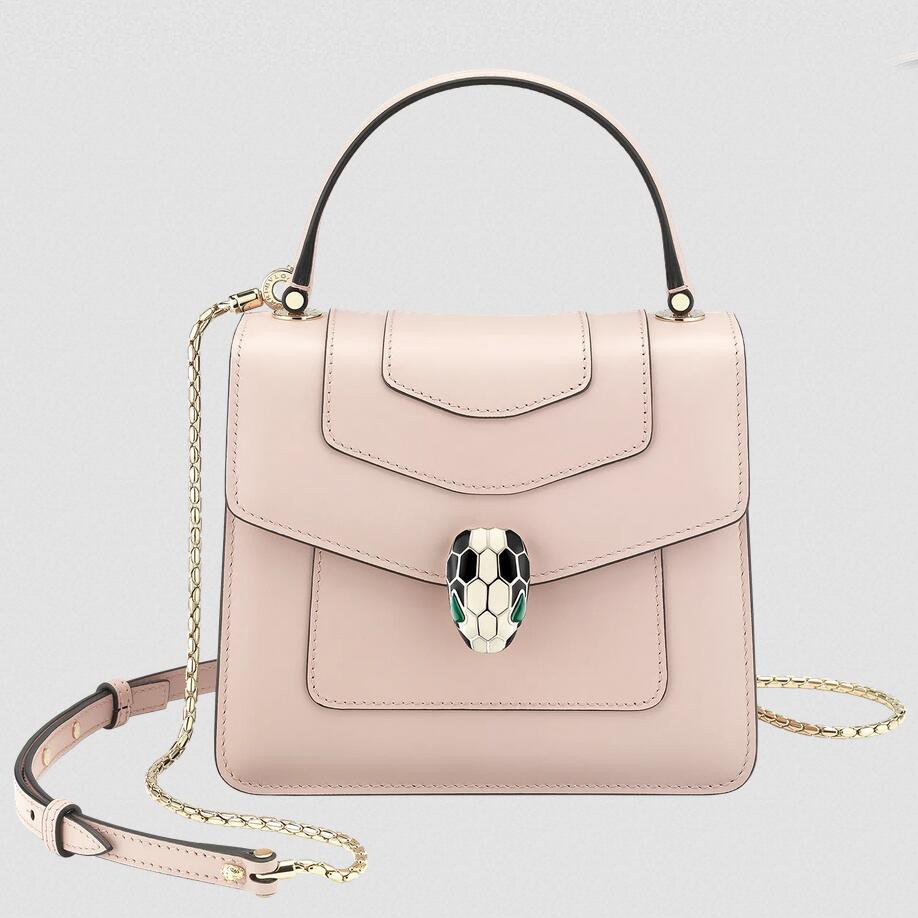 Bvlgari Serpenti Forever Small Bag In Beige Calfskin