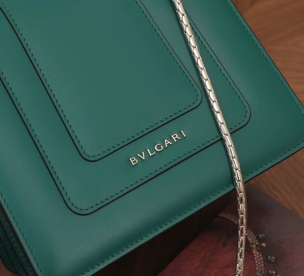 Bvlgari Serpenti Forever Small Bag In Green Calfskin