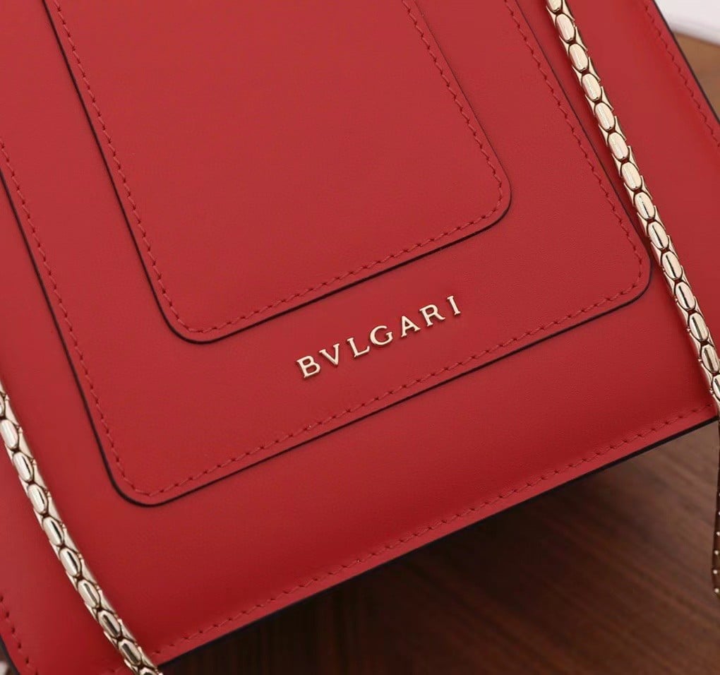 Bvlgari Serpenti Forever Small Bag In Red Calfskin