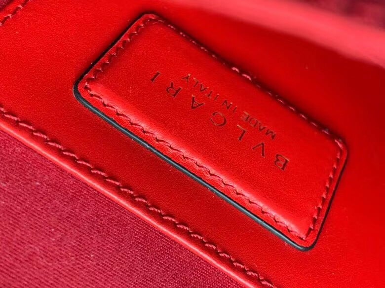 Bvlgari Serpenti Forever Small Bag In Red Calfskin