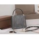 Bvlgari Serpenti Forever Small Bag In Grey Karung Leather