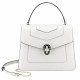 Bvlgari Serpenti Forever Medium Bag In White Calfskin