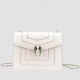 Bvlgari Serpenti Forever Small Crossbody Bag In White Leather