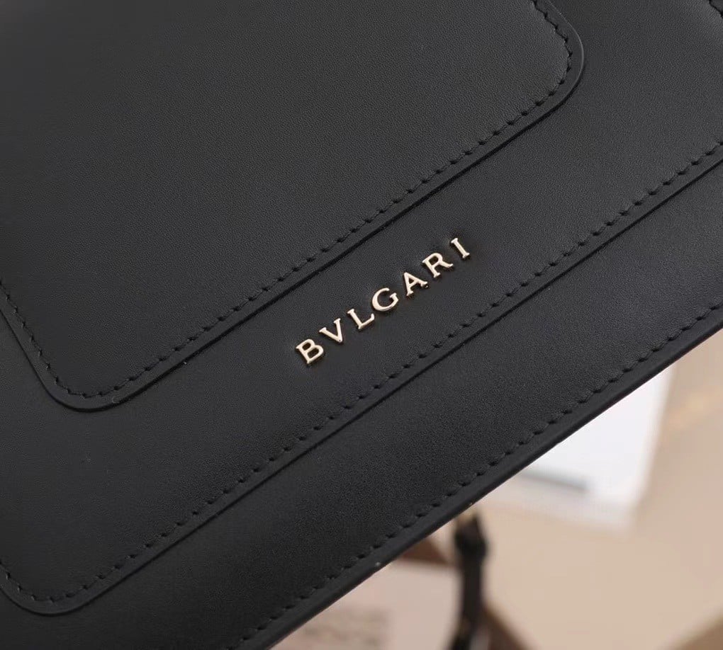 Bvlgari Serpenti Forever Small Cross-body Bag In Black Calfskin