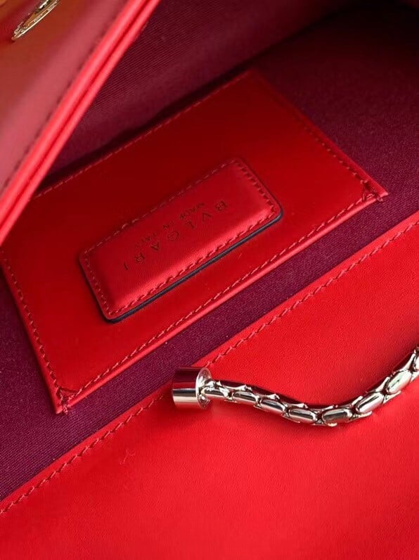 Bvlgari Serpenti Forever Small Cross-body Bag In Red Calfskin