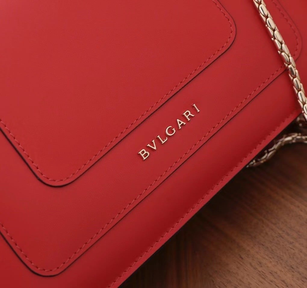 Bvlgari Serpenti Forever Small Cross-body Bag In Red Calfskin