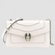 Bvlgari Serpenti Forever Small Cross-body Bag In White Calfskin