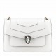 Bvlgari Serpenti Forever Medium Shoulder Bag In White Calfskin