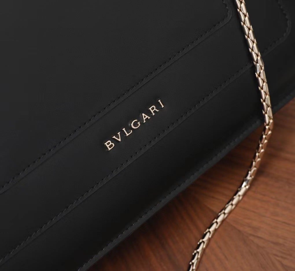 Bvlgari Serpenti Forever Large Shoulder Bag In Black Calfskin