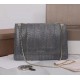 Bvlgari Serpenti Forever Large Shoulder Bag In Grey Karung Leather