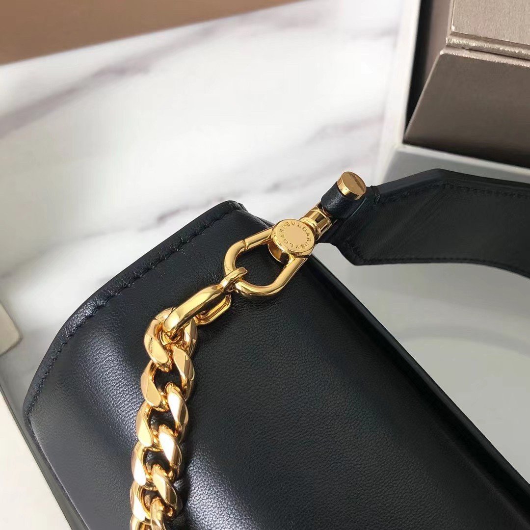 Bvlgari Serpenti Forever Small Crossbody Bag with Chain Black