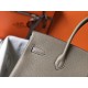 Hermes Birkin 35 Bag in Tourterelle Clemence Leather with GHW