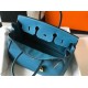 Hermes Birkin 35 Bag in Blue Jean Clemence Leather with GHW