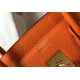 Hermes Birkin 35 Bag in Orange Clemence Leather with GHW