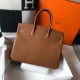 Hermes Birkin 35 Bag in Gold Clemence Leather with GHW