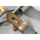 Hermes Birkin 35 Bag in Pearl Grey Clemence Leather with GHW