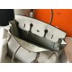 Hermes Birkin 35 Bag in Pearl Grey Clemence Leather with GHW