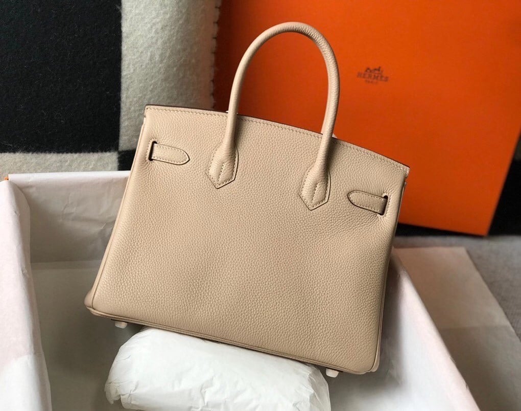 Hermes Birkin 35 Bag in Trench Clemence Leather with GHW