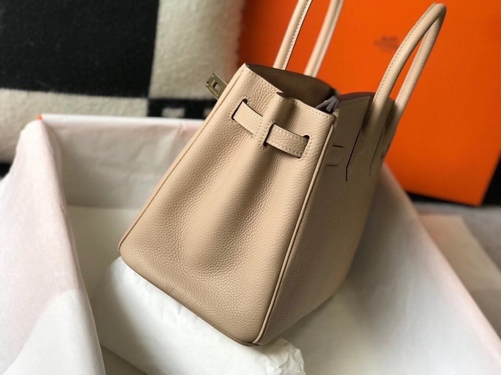 Hermes Birkin 35 Bag in Trench Clemence Leather with GHW