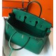 Hermes Birkin 35 Bag in Vert Vertigo Clemence Leather with GHW