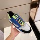 Dior Men's B22 Sneakers In Blue Leather and White Mesh