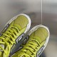 Dior Men's B30 Sneakers In Yellow Mesh and White Fabric