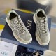 Dior Men's B30 Sneakers In Green Mesh and Ivory Fabric