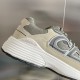 Dior Men's B30 Sneakers In Green Mesh and Ivory Fabric