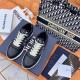 Dior Men's B27 Low-top Sneakers In Black Calfskin