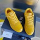 Dior Men's B27 World Tour Sneakers In Yellow Leather