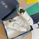 Dior & Shawn Men's B27 Low-Top Sneakers In White Leather