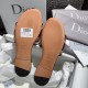 Dior Dway Slides In Burgundy Embroidered Cotton