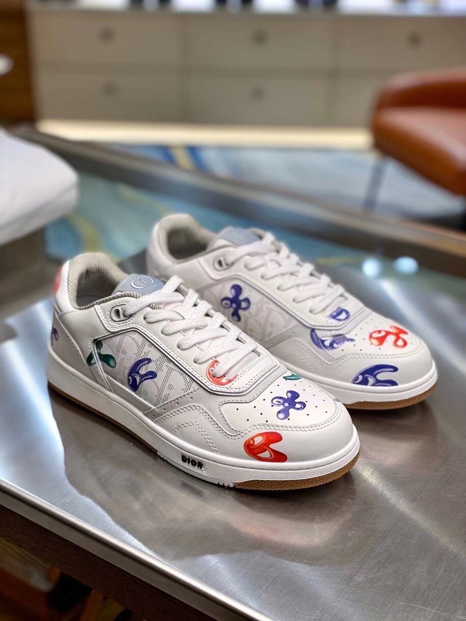 Dior & Kenny Scharf B27 Low-Top Sneakers With Printed Motif