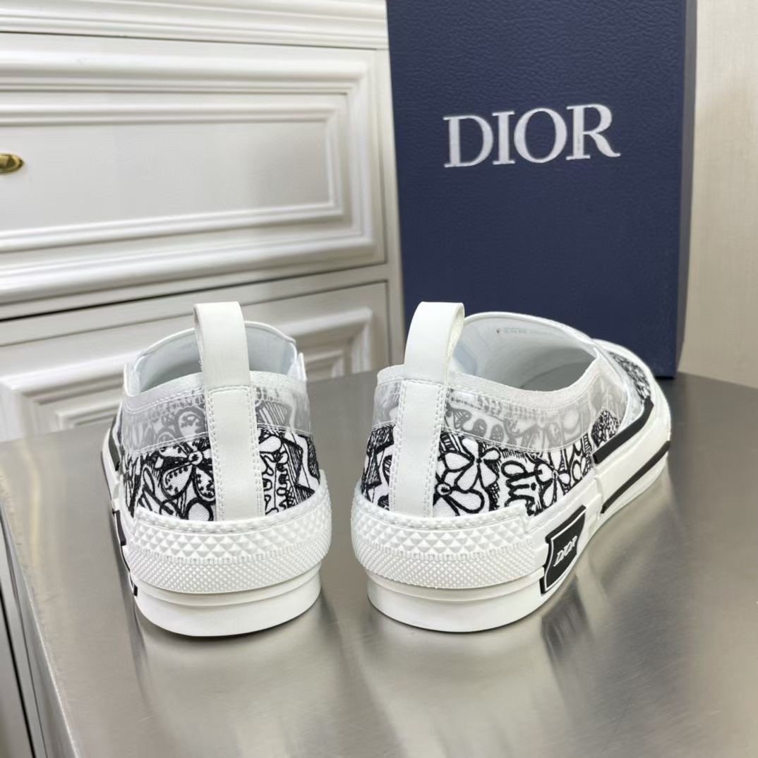 Dior Men's B23 Slip-On Sneakers In Canvas with Shawn Embroidery